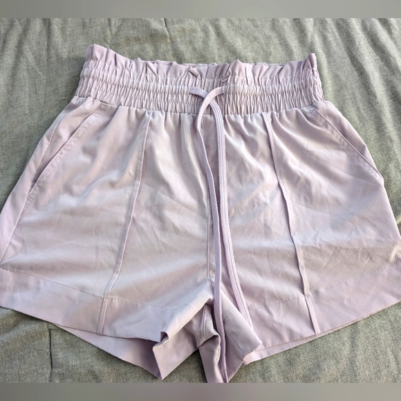 Lavender paper bag waist shorts - Picture 1 of 3
